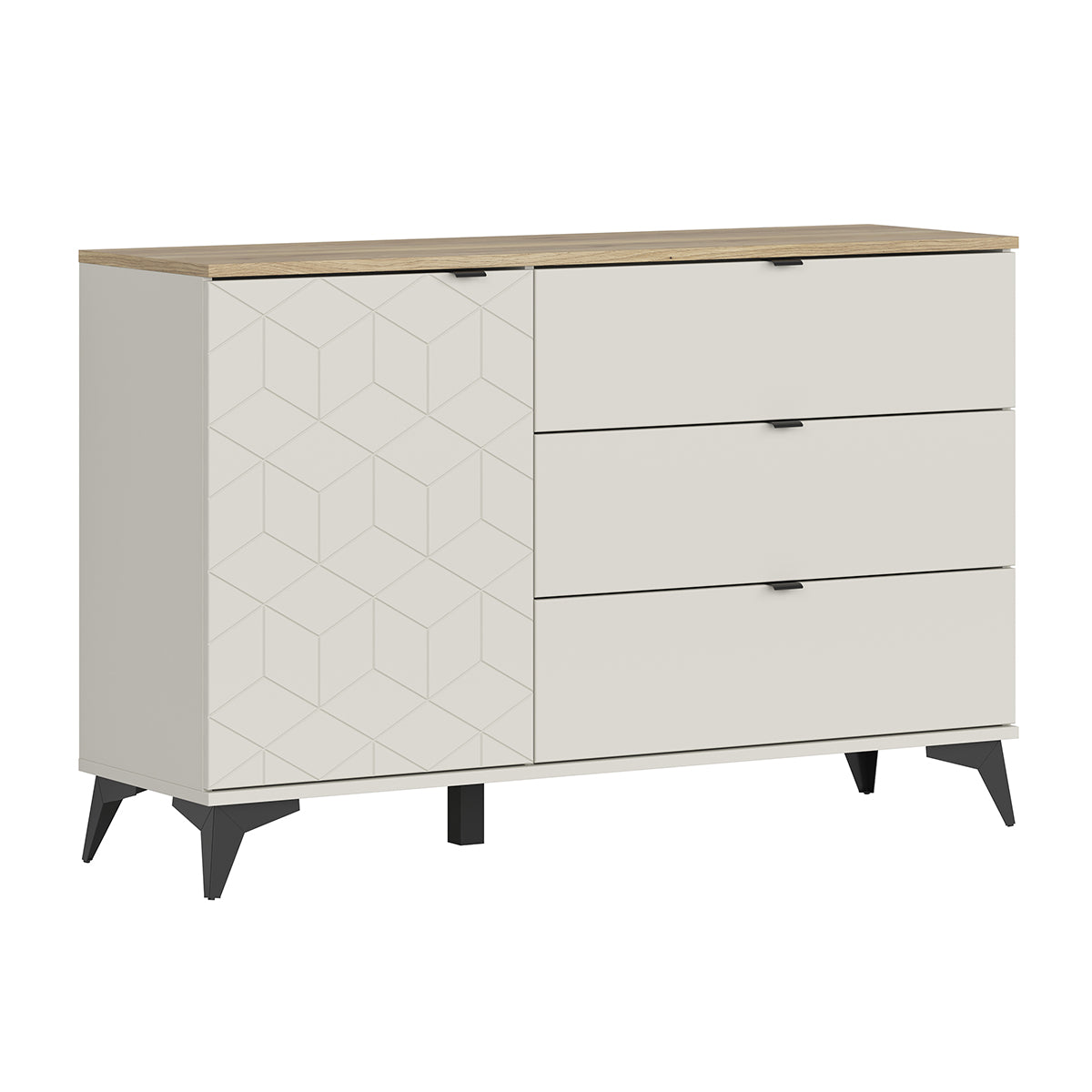 Commode 1 porte 3 tiroirs Naya Cachemire
