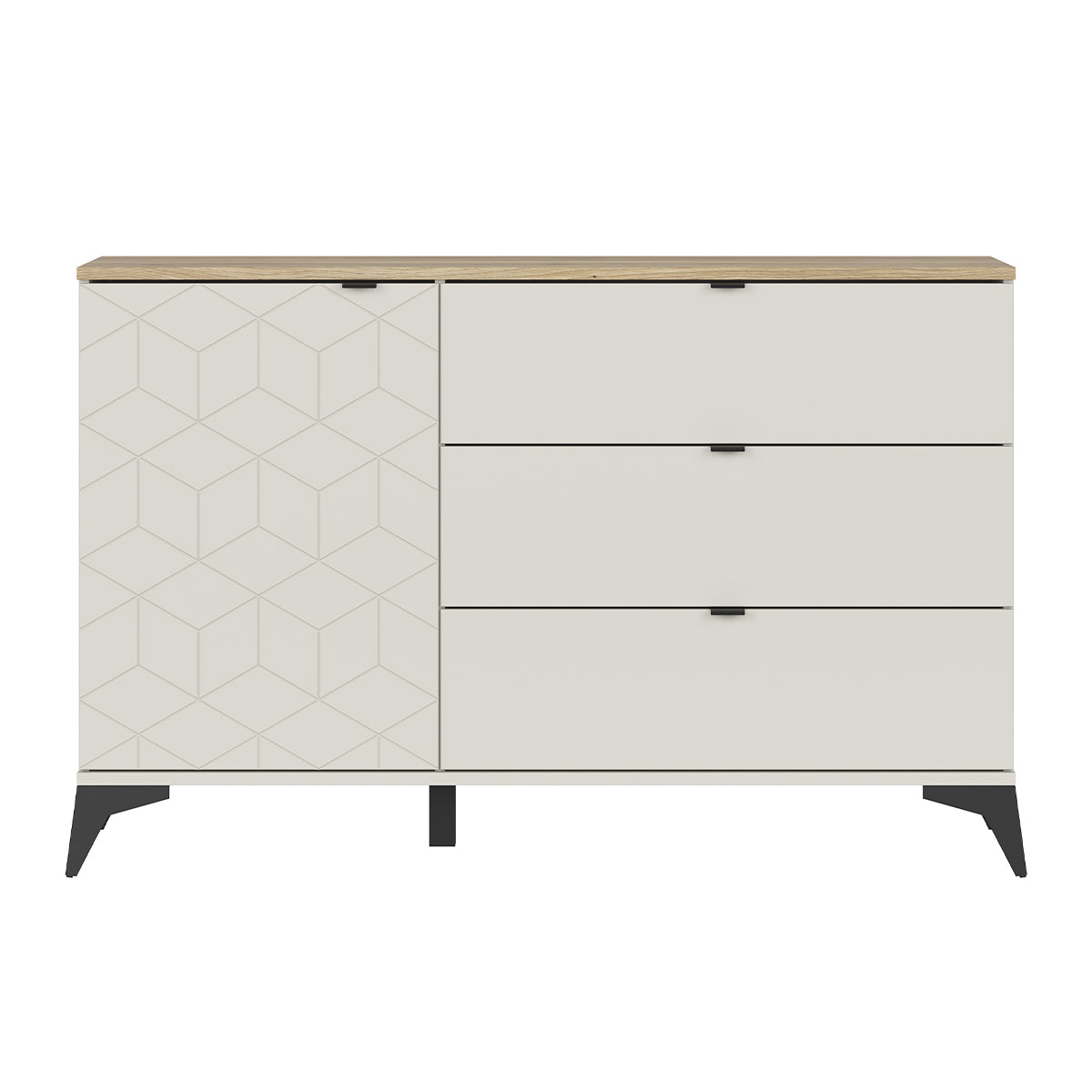 Commode 1 porte 3 tiroirs Naya Cachemire - vue 3