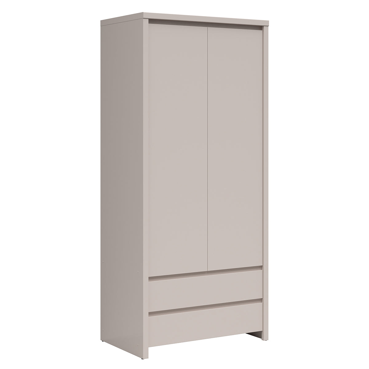 Armoire 2 portes 2 tiroirs Soren Cachemire
