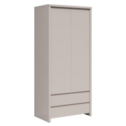 Armoire 2 portes 2 tiroirs Soren Cachemire