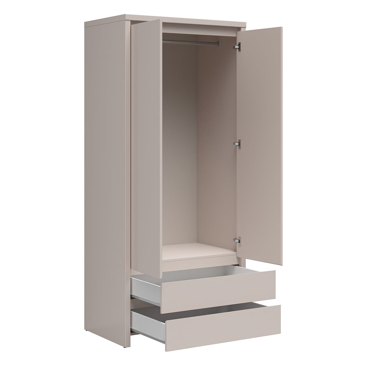Armoire 2 portes 2 tiroirs Soren Cachemire - vue 3