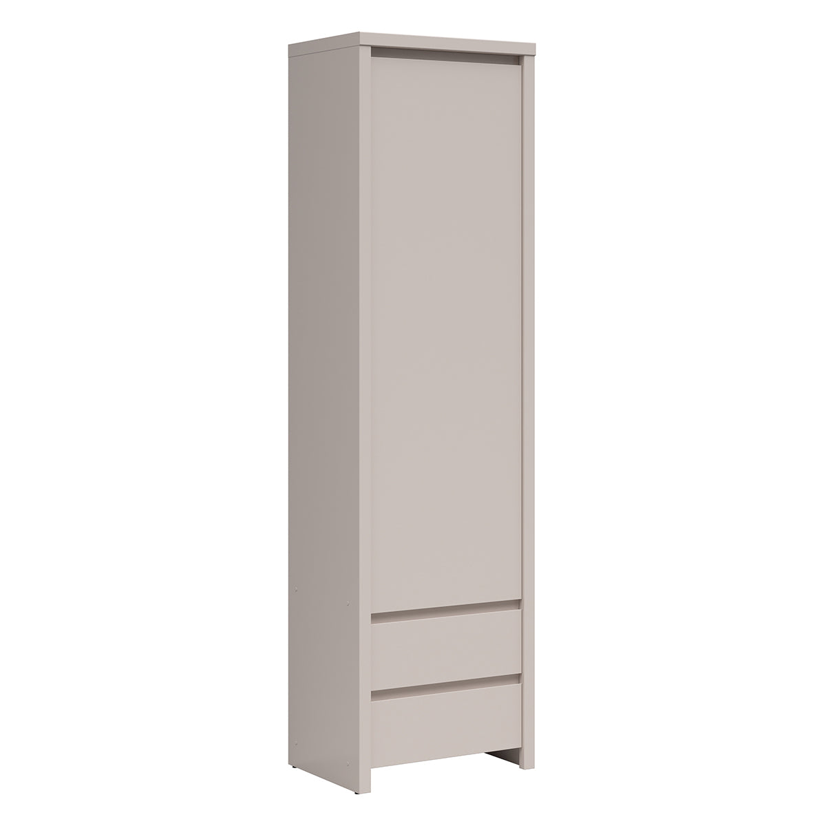 Armoire colonne 1 porte 2 tiroirs Soren Cachemire