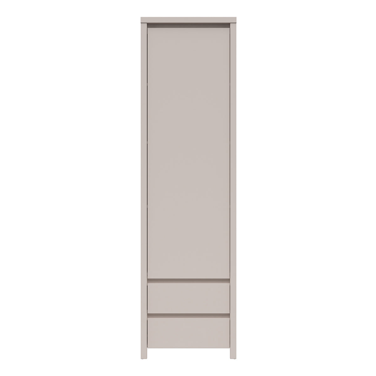 Armoire colonne 1 porte 2 tiroirs Soren Cachemire - vue 2