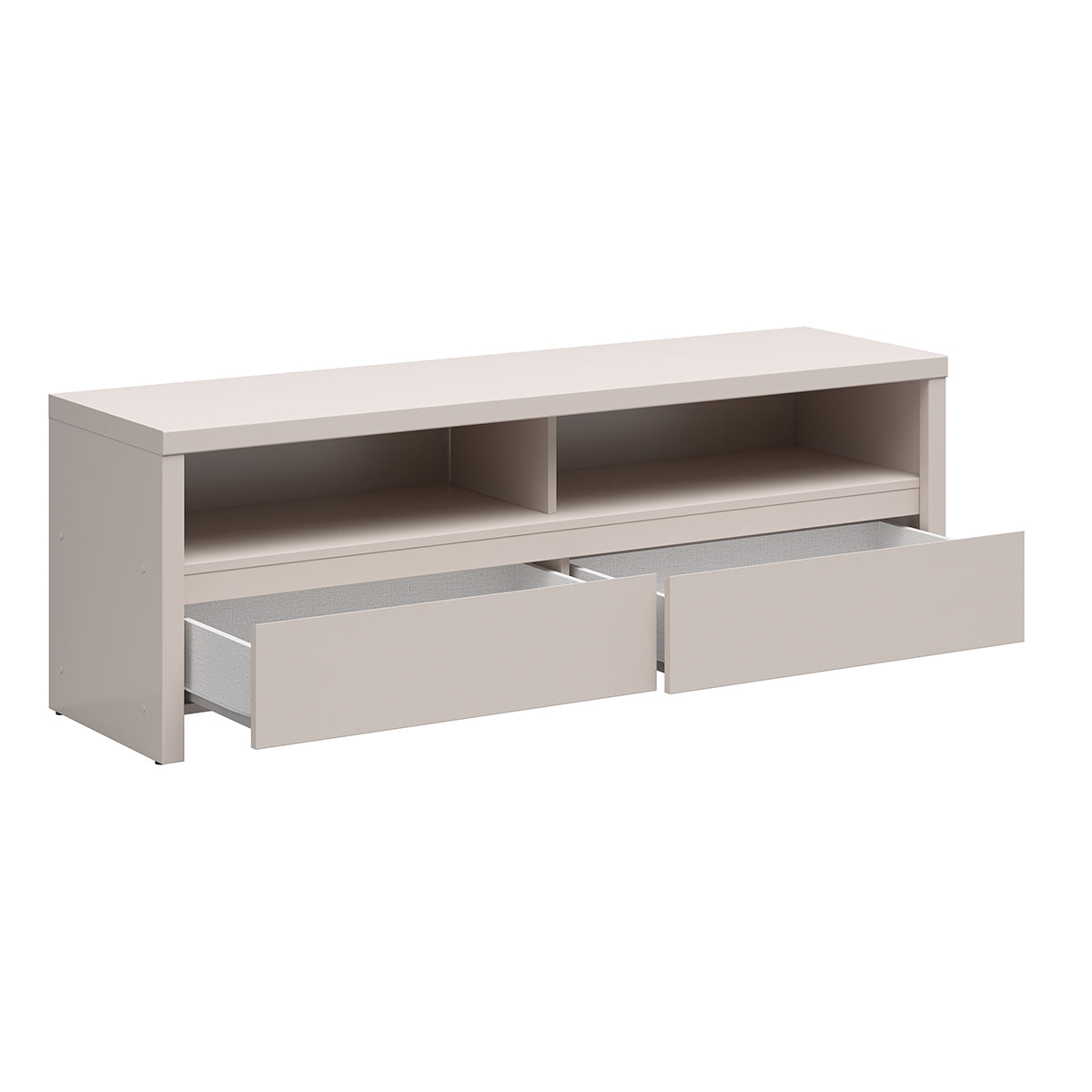 Meuble TV 2 tiroirs 2 niches 143 cm Soren Cachemire - vue 3