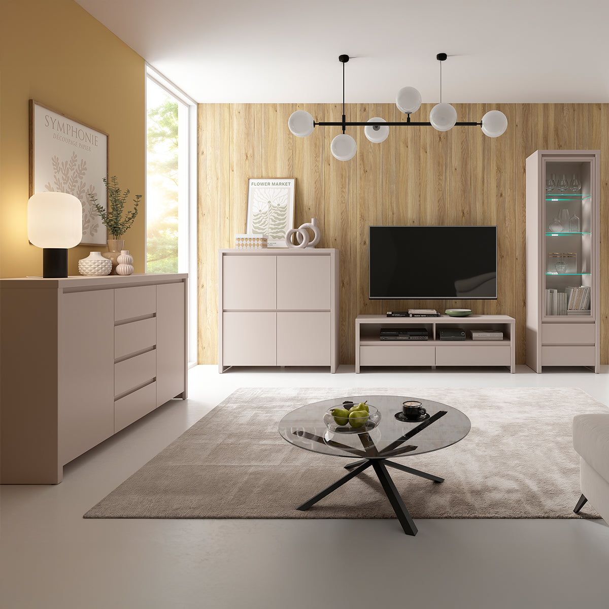 Buffet 2 portes 4 tiroirs Soren Cachemire - vue 5