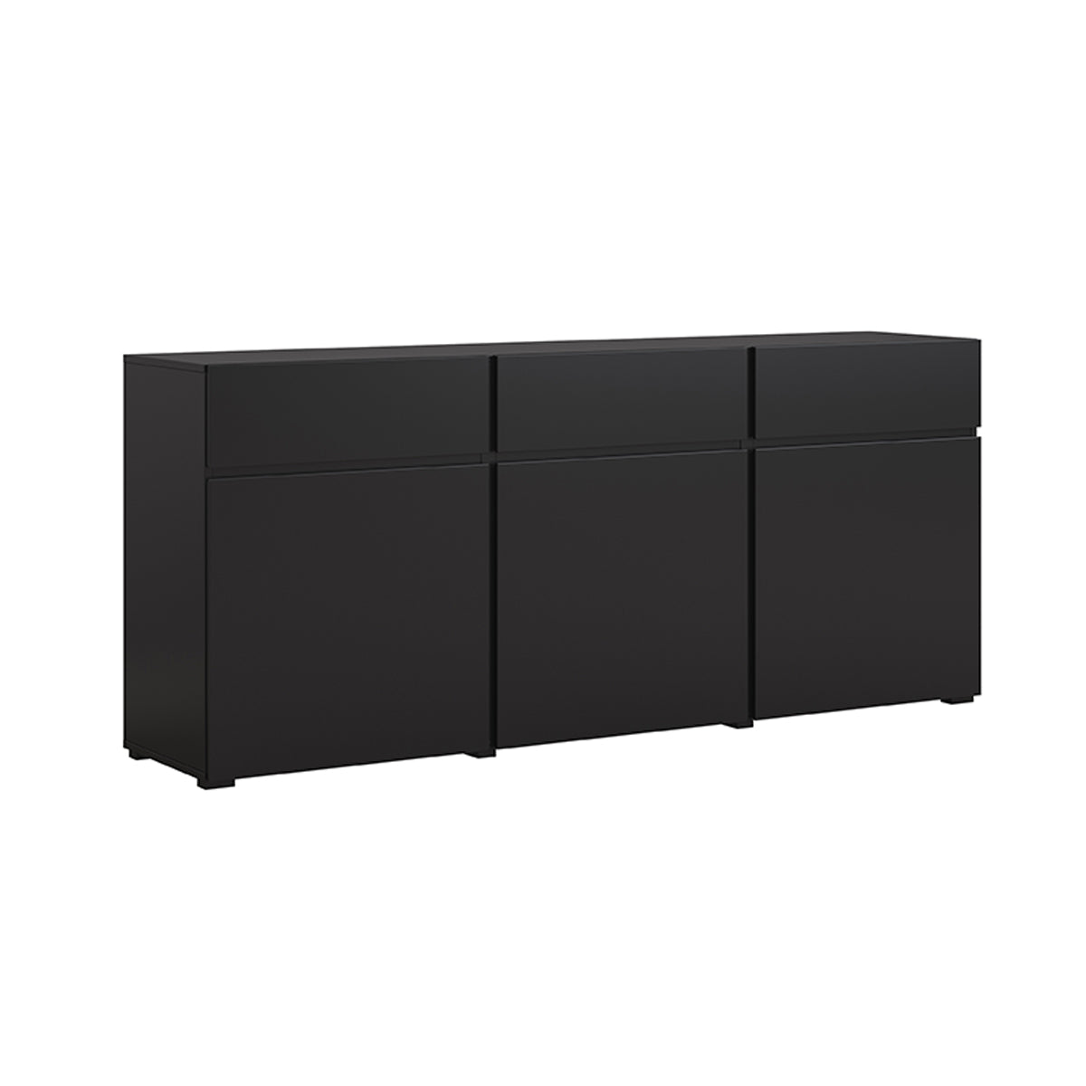 Buffet 3 portes 3 tiroirs Lilia Noir