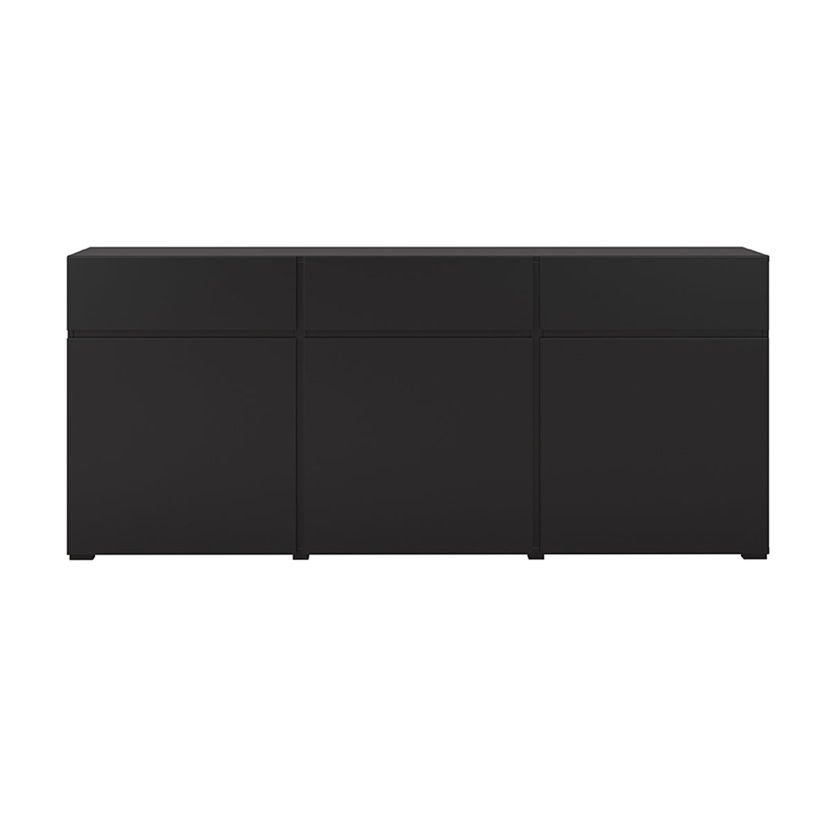Buffet 3 portes 3 tiroirs Lilia Noir - vue 5
