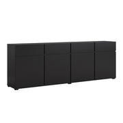 Buffet 4 portes 4 tiroirs Lilia Noir