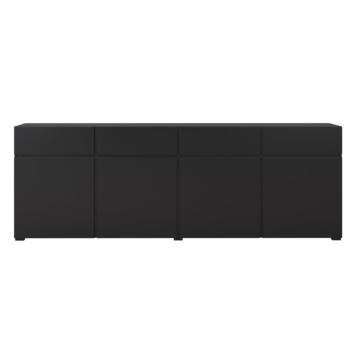 Buffet 4 portes 4 tiroirs Lilia Noir - vue 5