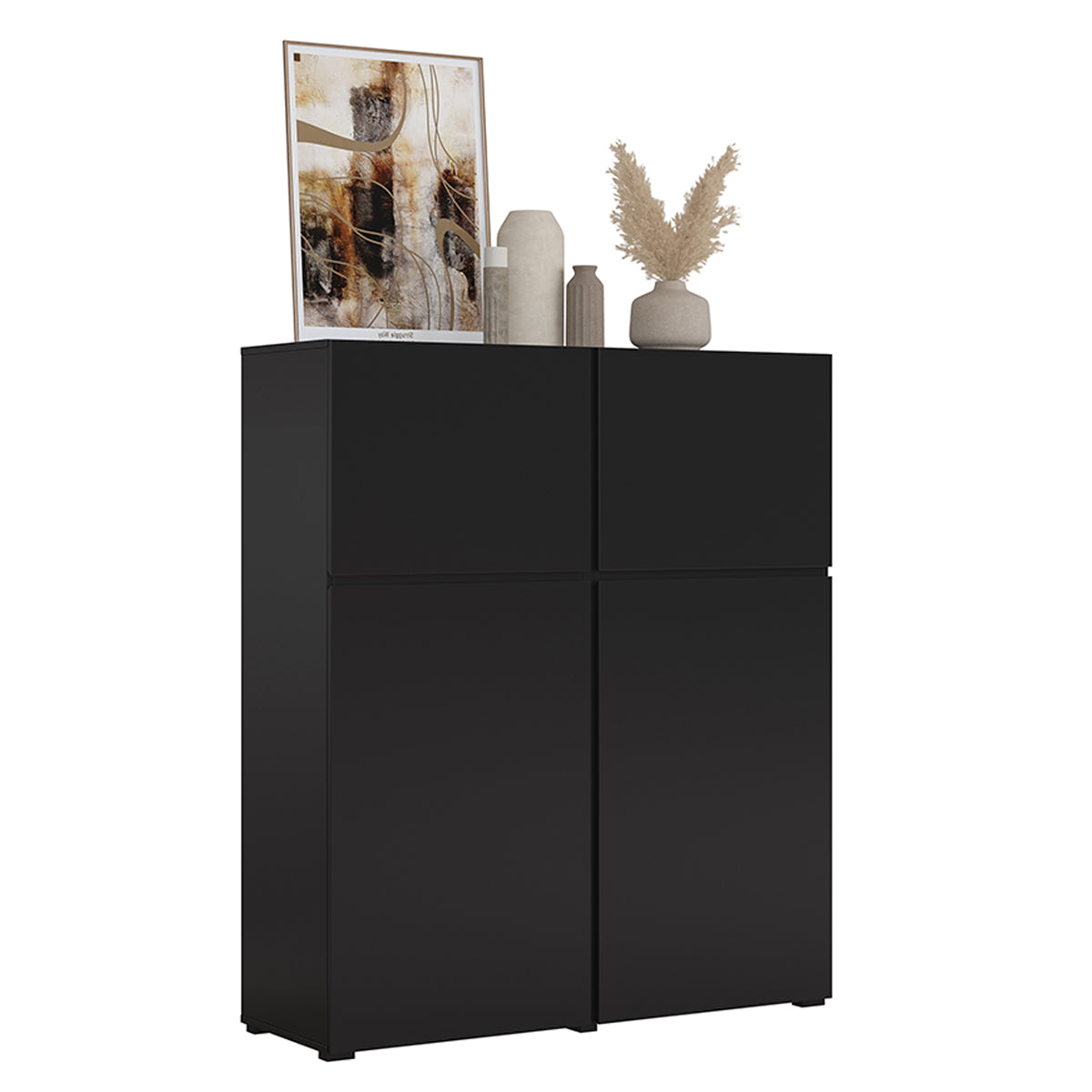 Buffet haut 4 portes Lilia Noir - vue 4