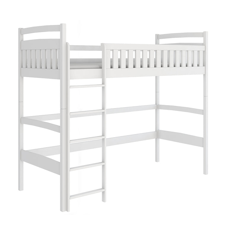 Lit mi-hauteur 90x200 sommier inclus Camille Blanc - vue 2