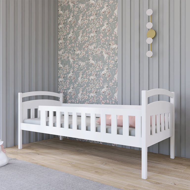 Lit mi-hauteur 90x200 sommier inclus Camille Blanc - vue 4