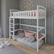 Lit mi-hauteur 90x200 sommier inclus Camille Blanc