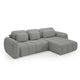 Canapé d'angle réversible et convertible 3 places avec coffre Cesar Gris clair