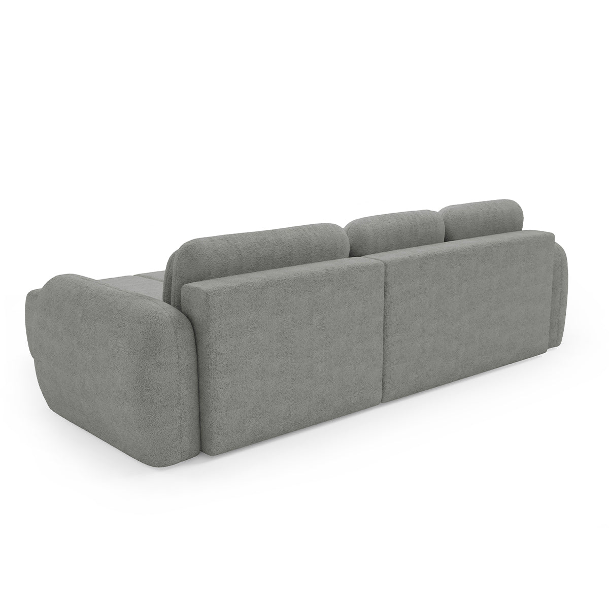 Canapé d'angle réversible et convertible 3 places avec coffre Cesar Gris clair - vue 4