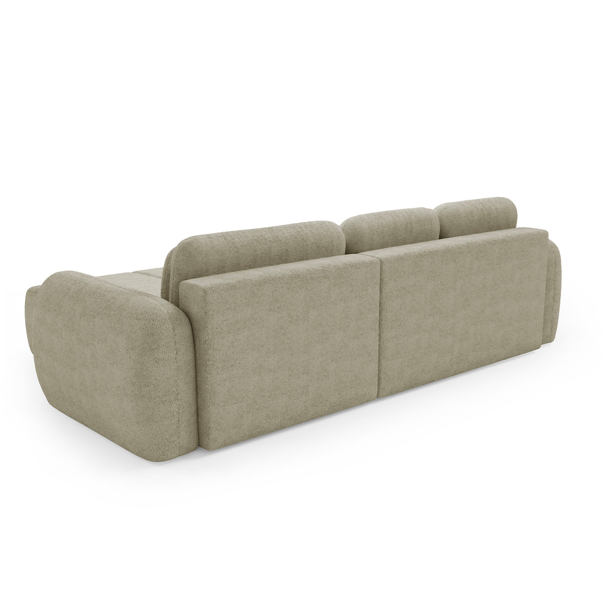 Canapé d'angle réversible et convertible 3 places avec coffre Cesar Taupe - vue 4