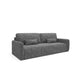 Canapé convertible 3 places avec coffre Lazare Gris foncé