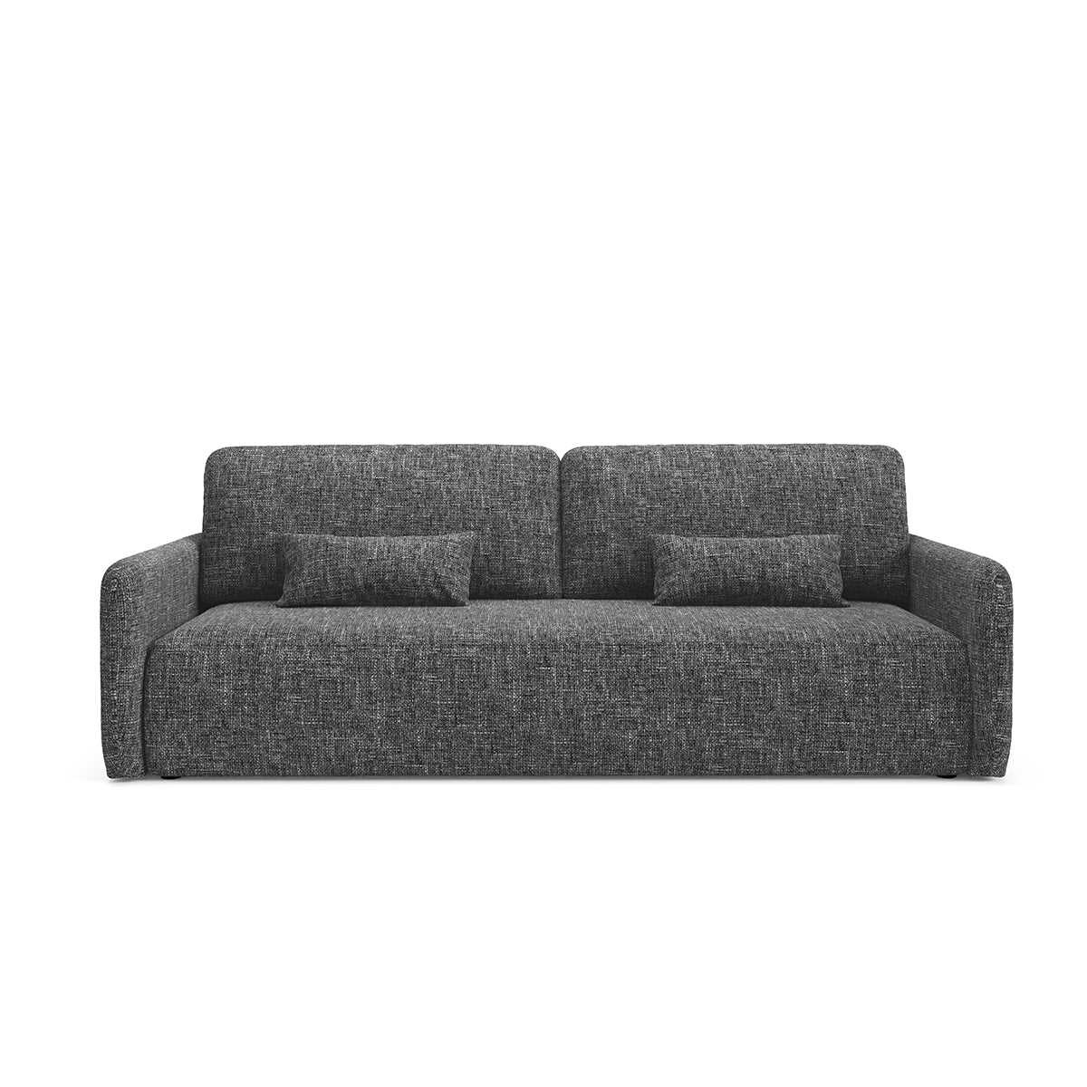 Canapé convertible 3 places avec coffre Lazare Gris foncé - vue 2