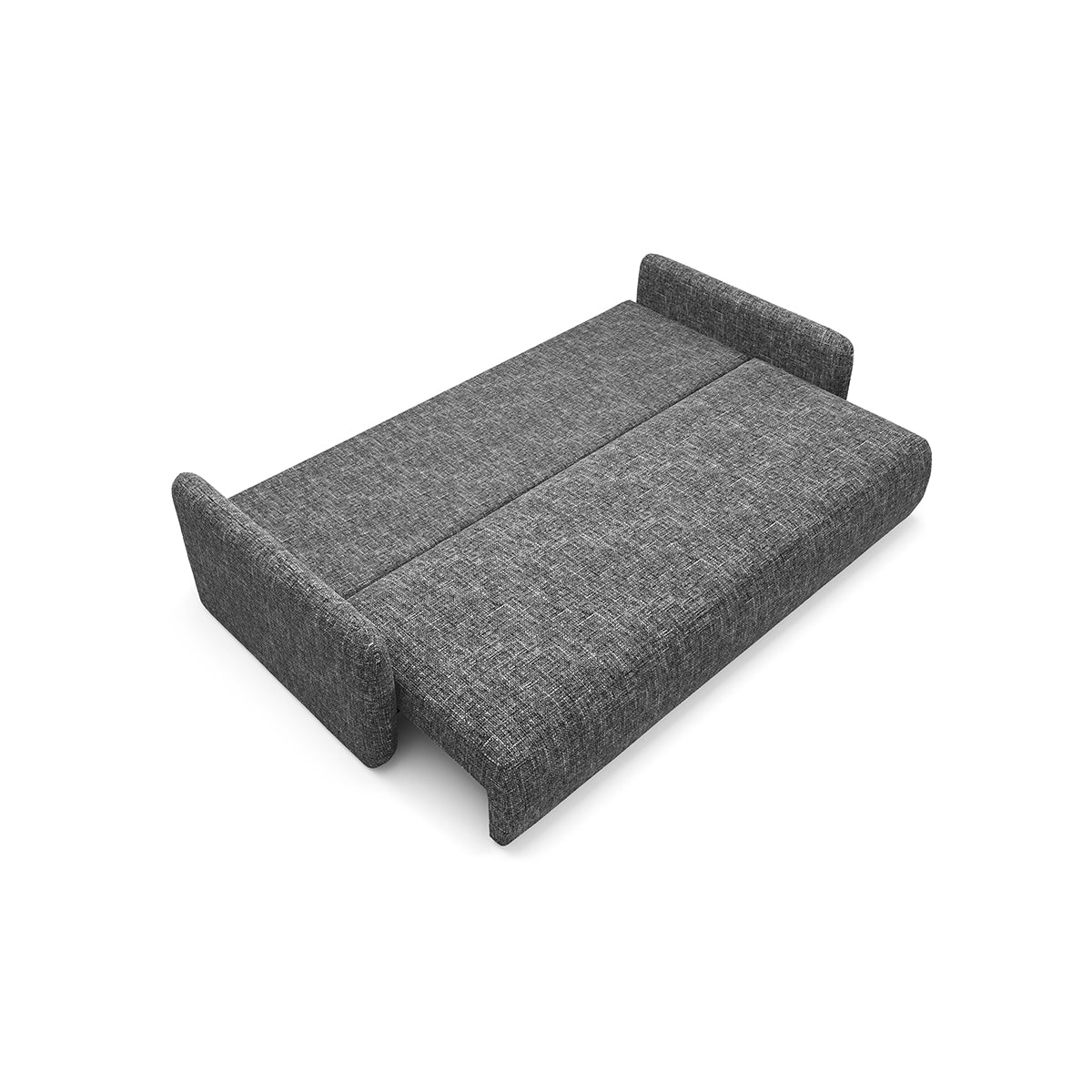 Canapé convertible 3 places avec coffre Lazare Gris foncé - vue 4