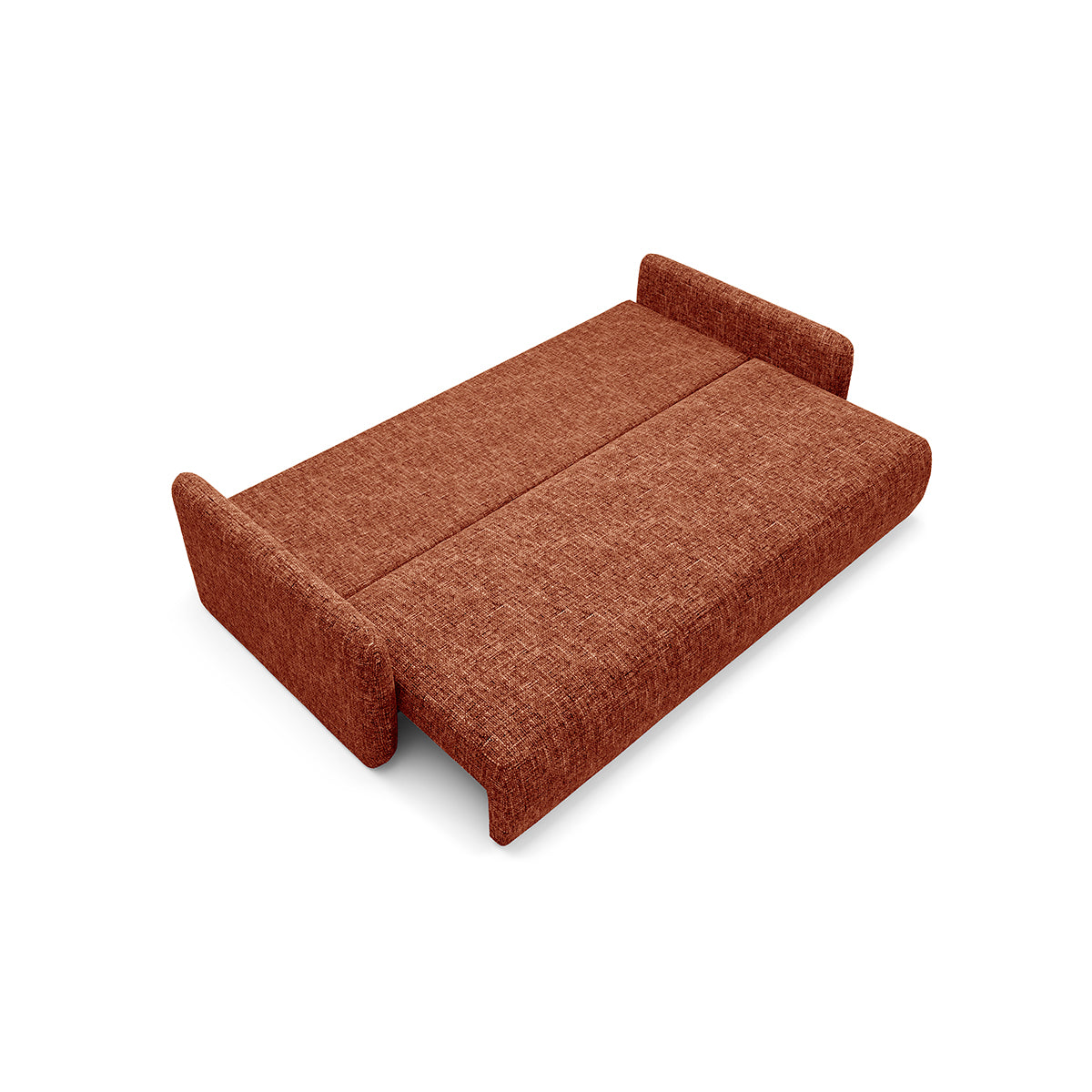Canapé convertible 3 places avec coffre Lazare Terracotta - vue 4