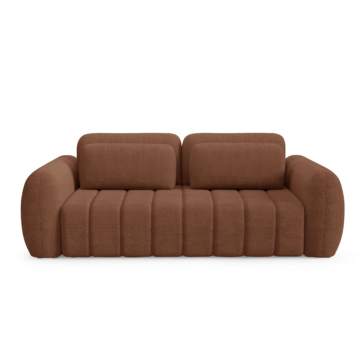 Canapé convertible 3 places avec coffre Cesar Terracotta - vue 3