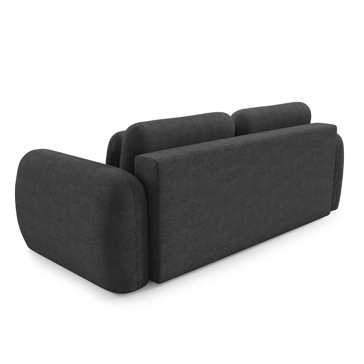 Canapé convertible 3 places avec coffre Cesar Gris foncé - vue 4