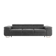 Canapé convertible 3 places Eden Gris anthracite