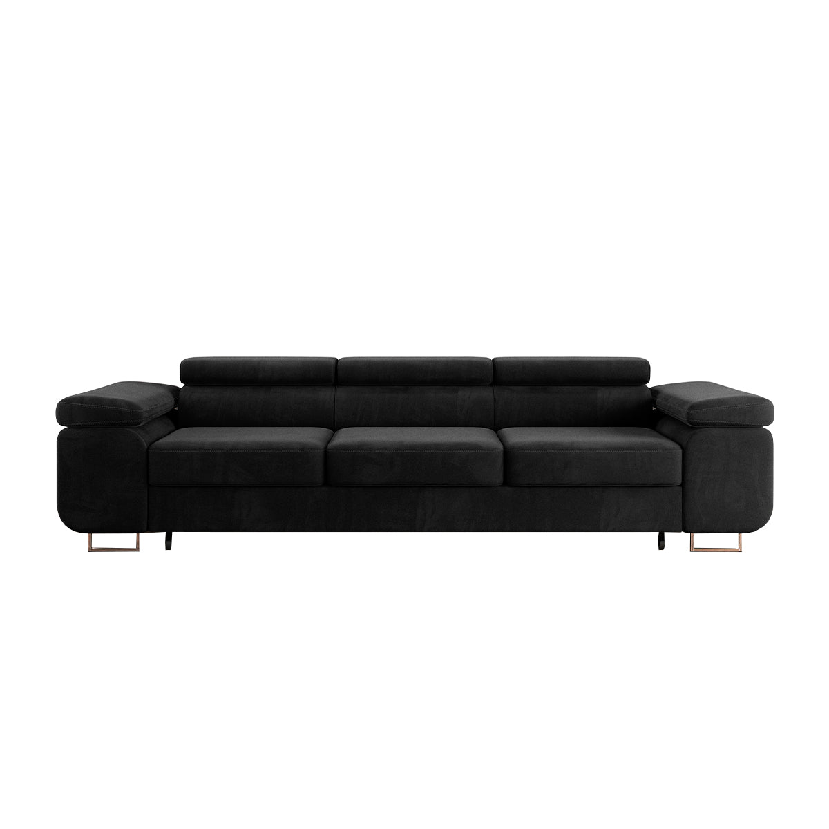 Canapé convertible 3 places Lyam Noir