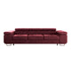 Canapé convertible 3 places Wilson velours Bordeaux