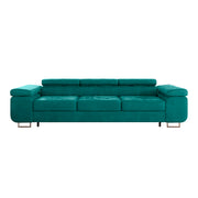 Canapé convertible 3 places Wilson velours Vert sapin