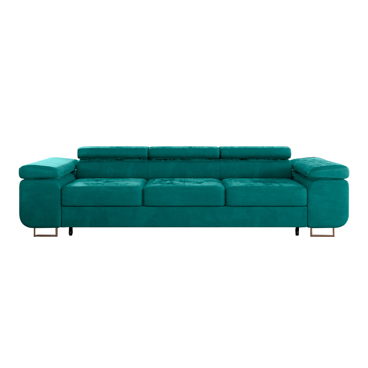 Canapé convertible 3 places Wilson velours Vert sapin