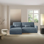 Canapé d'angle réversible et convertible 3 places avec coffre Lazare Bleu - vue 5