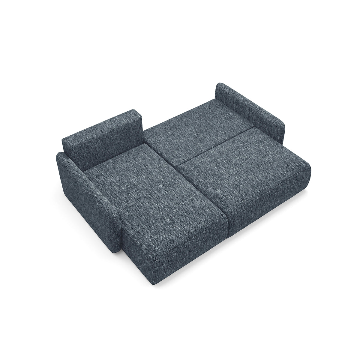 Canapé d'angle réversible et convertible 3 places avec coffre Lazare Bleu - vue 4