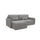 Canapé d'angle réversible et convertible 3 places avec coffre Lazare Gris