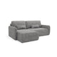 Canapé d'angle réversible et convertible 3 places avec coffre Lazare Gris