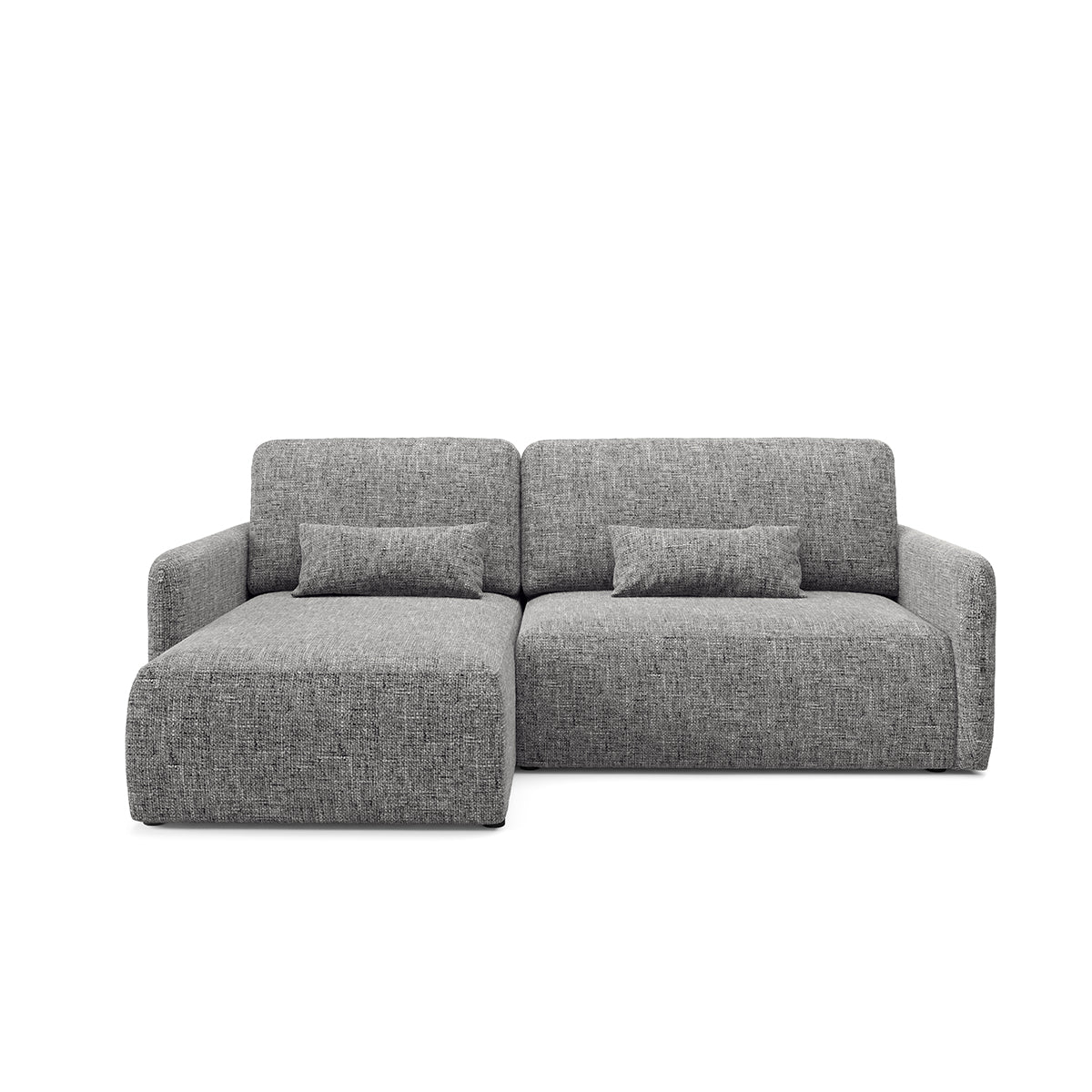 Canapé d'angle réversible et convertible 3 places avec coffre Lazare Gris - vue 2