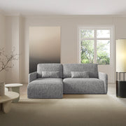 Canapé d'angle réversible et convertible 3 places avec coffre Lazare Gris - vue 5