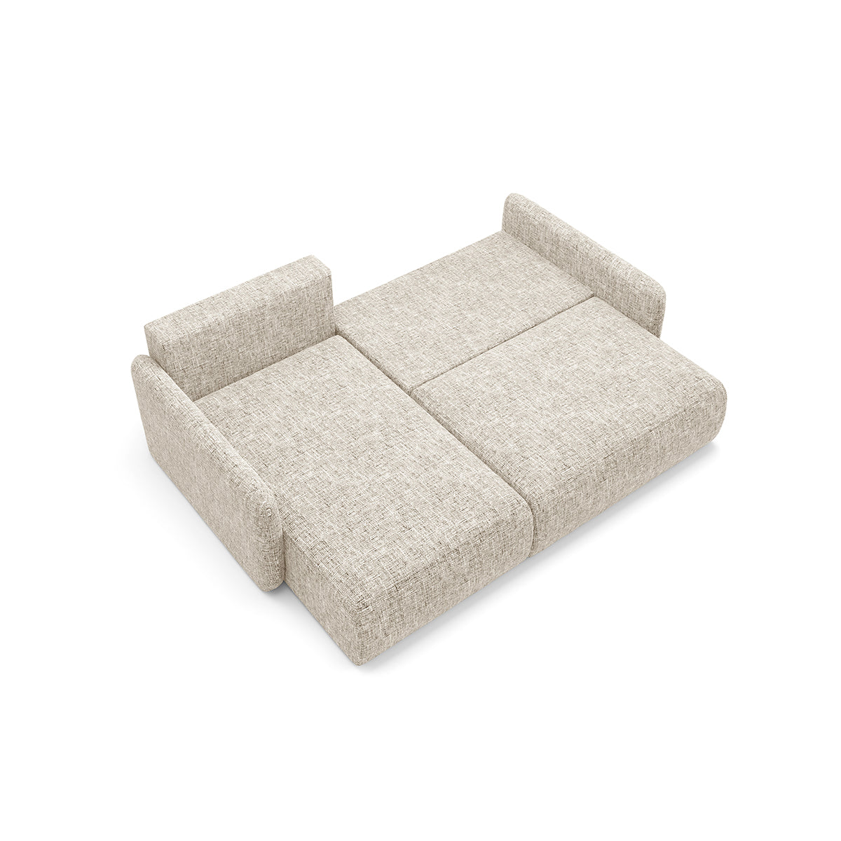 Canapé d'angle réversible et convertible 3 places avec coffre Lazare Gris clair - vue 4