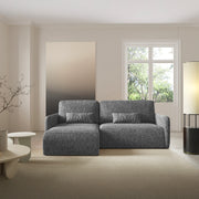 Canapé d'angle réversible et convertible 3 places avec coffre Lazare Gris foncé - vue 5
