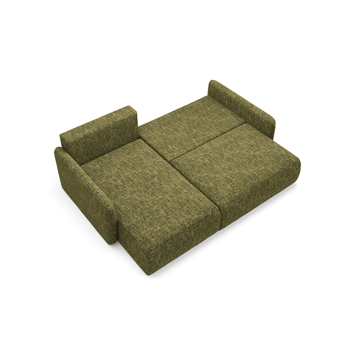 Canapé d'angle réversible et convertible 3 places avec coffre Lazare Vert - vue 4