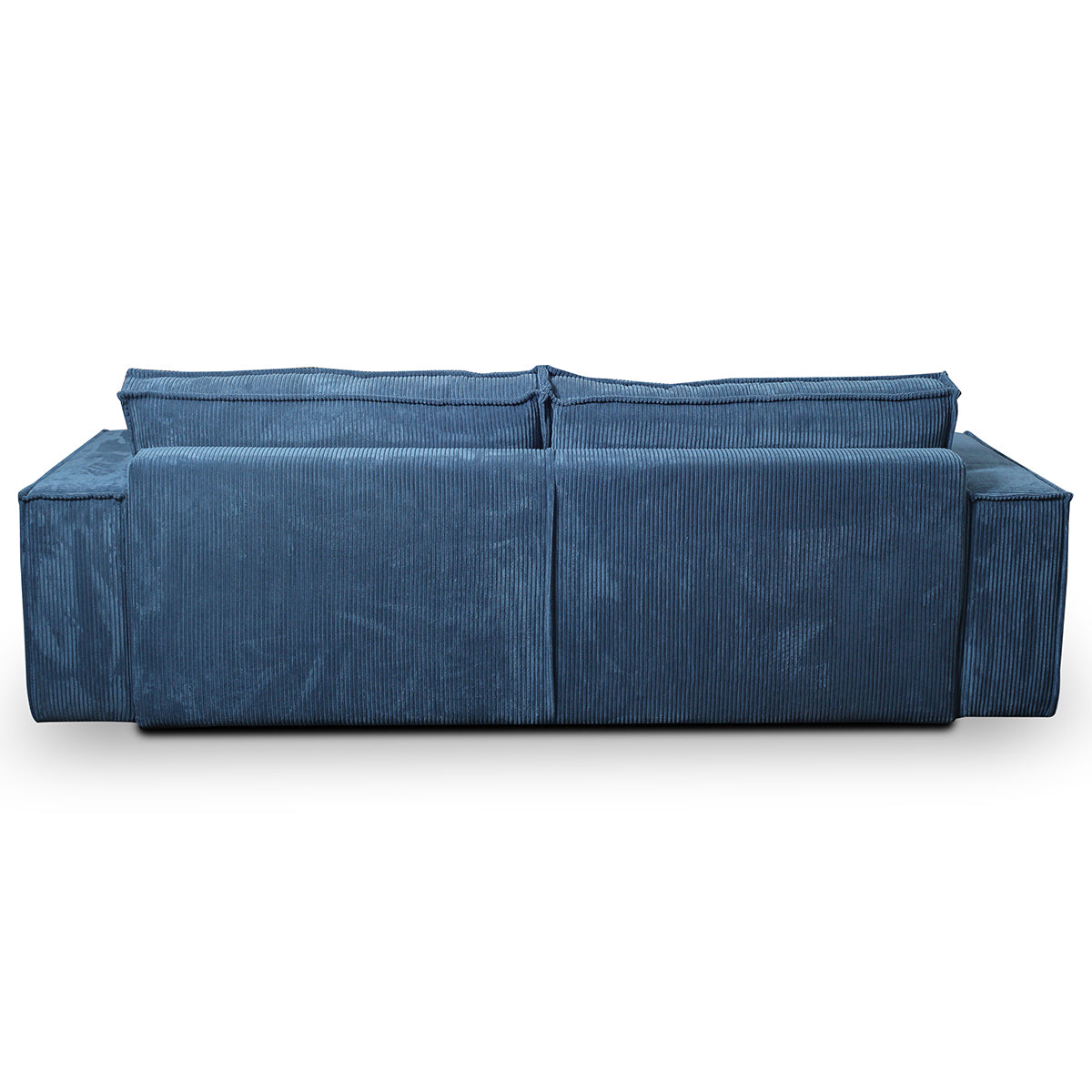 Canapé convertible 4 places avec coffre Isaac velours côtelé Bleu - vue 5