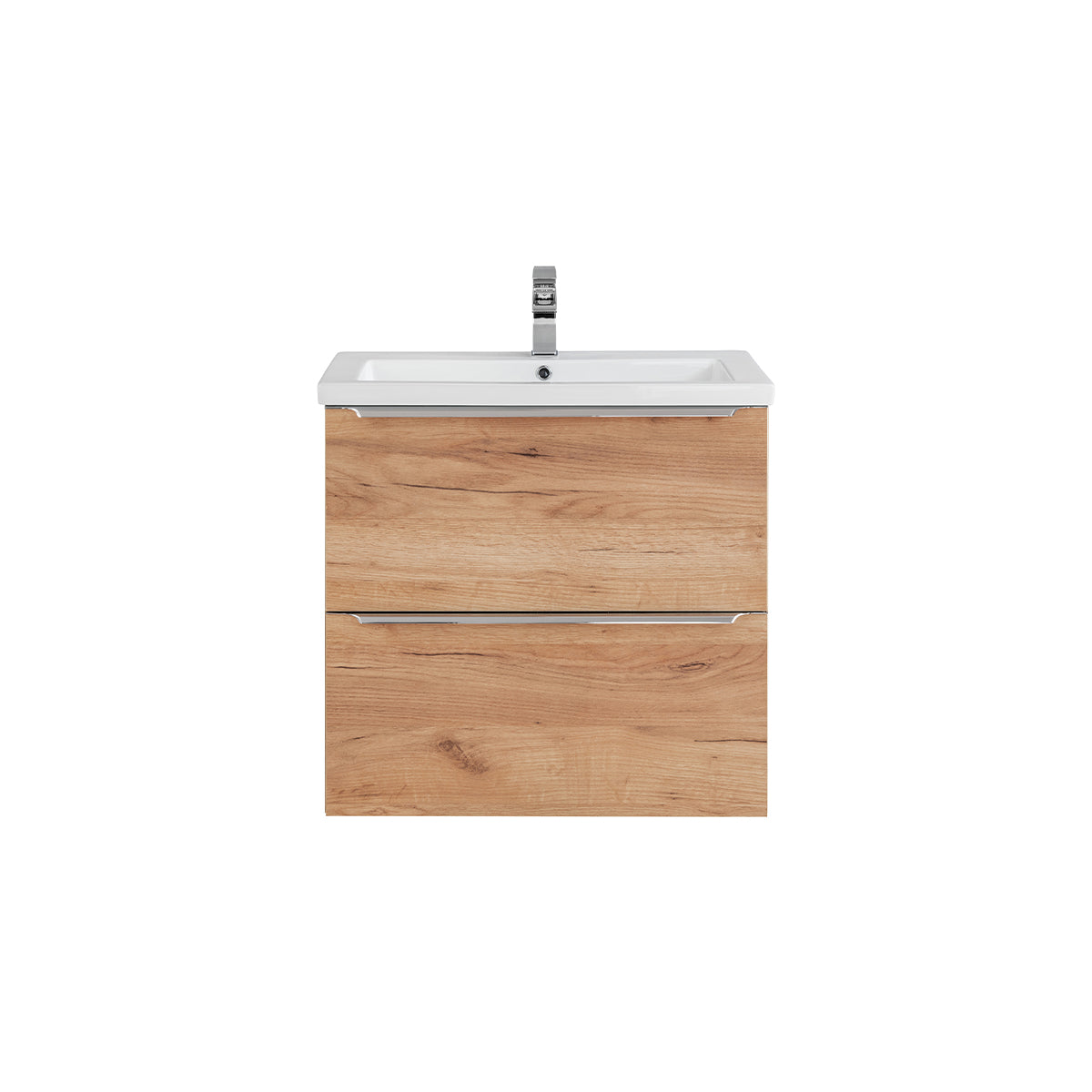 Meuble simple vasque encastrée 60cm April Bois - vue 3