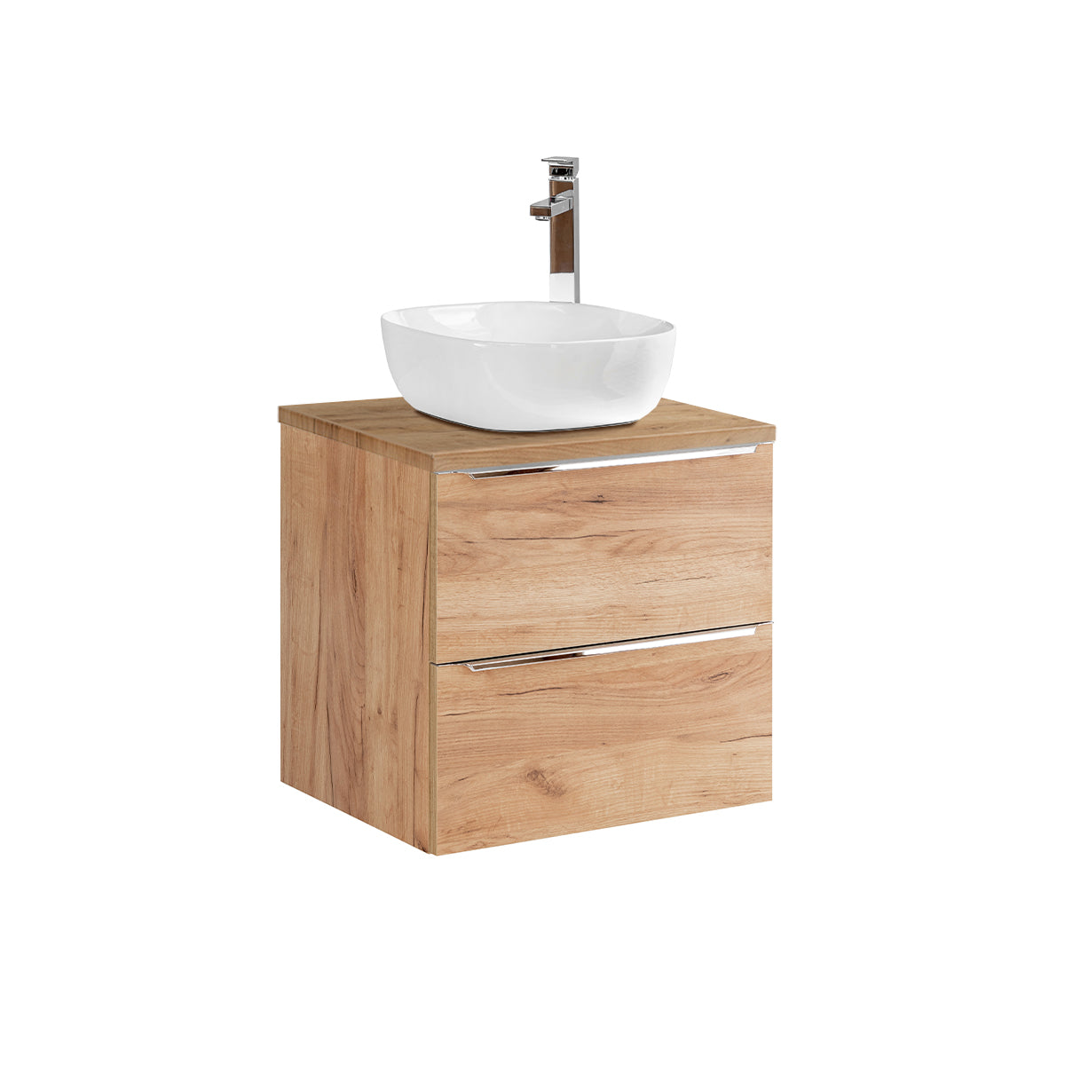 Ensemble meuble simple vasque 60cm et colonne April Bois - vue 2