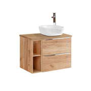 Meuble simple vasque 80cm 2 niches April Bois