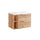 Meuble sous-vasque 80cm 2 niches April Bois et Blanc