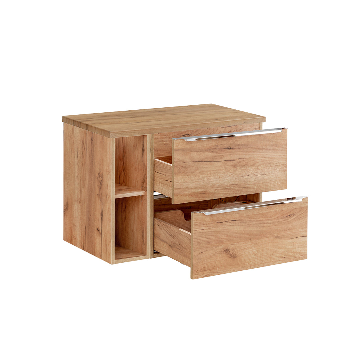 Meuble sous-vasque 80cm 2 niches April Bois - vue 2
