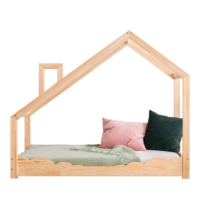 Lit cabane 90x200 sommier inclus Carla Bois - vue 2