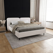 Lit coffre 160x200 sommier inclus Luz Blanc cassé - vue 4