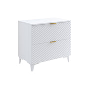 Meuble sous-vasque 80cm sur pieds Cléa Blanc