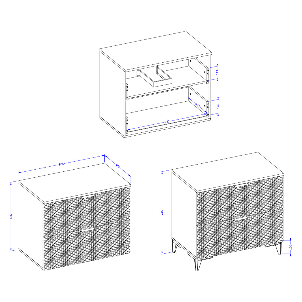 Ensemble meuble sous-vasque 80cm et colonne sur pieds Cléa Noir - vue 4